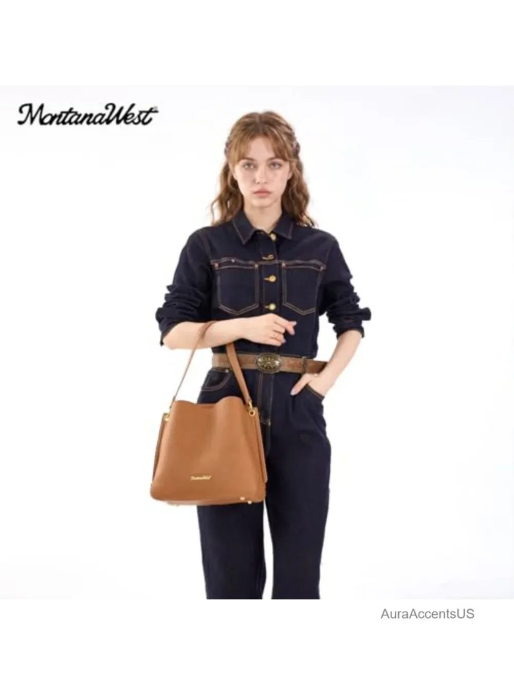 Medium Hobo Bag for Women, Vegan Leather Shoulder Purse with 3 Compartments,